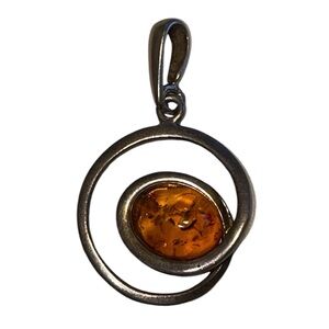 925 Silver Amber Pendant